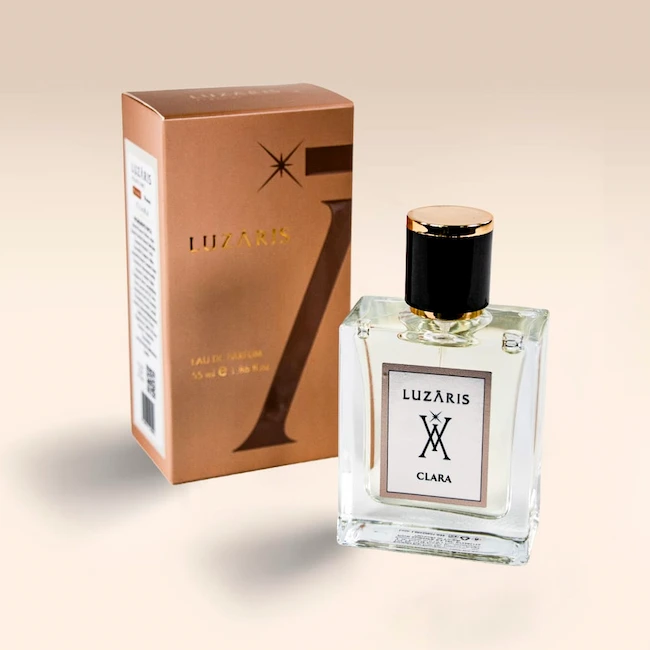 clara caja perfume luzaris