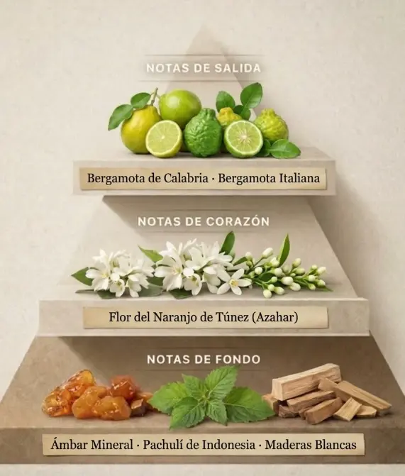 Pirâmide olfativa Esencia Pura — Luzaris