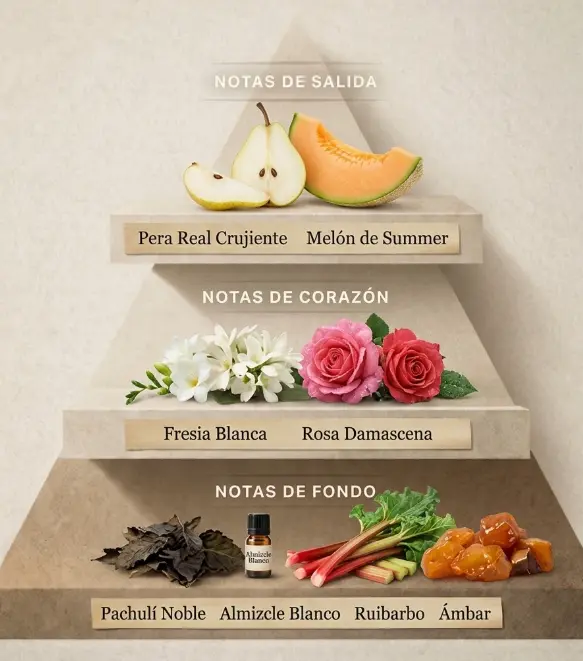 Pirâmide olfativa Jardín Claro — Luzaris