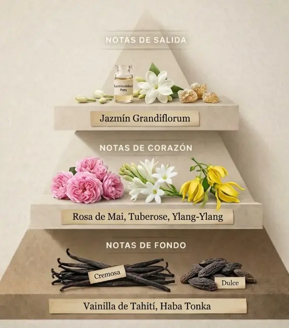 Pirámide olfativa Oro Divino — Luzaris