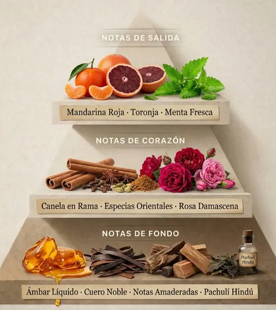 Pirámide olfativa Oro Vivo — Luzaris