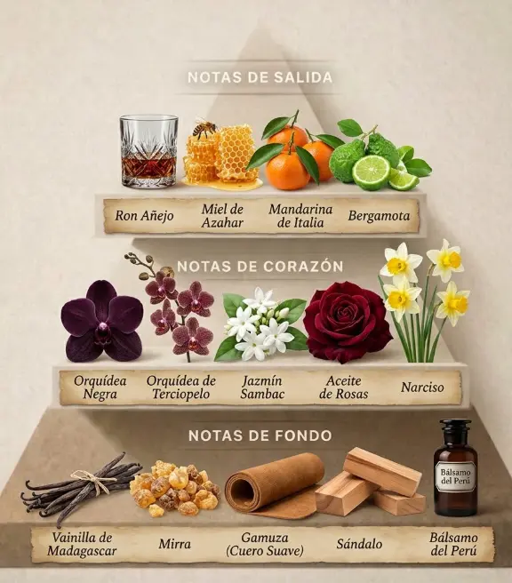 Pirámide olfativa Orquídea — Luzaris